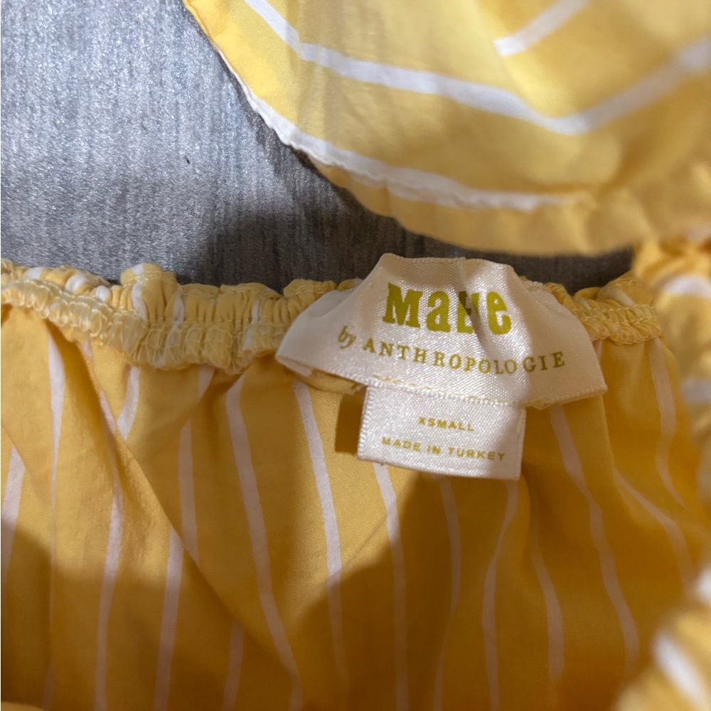 Anthropologie Maeve Ruffled One-Shoulder Blouse Size Extra Small - Picture 5 of 6